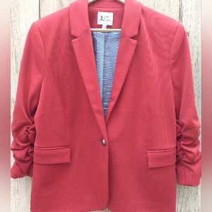 Jules&Leopold red knit blazer sz XL NWOT